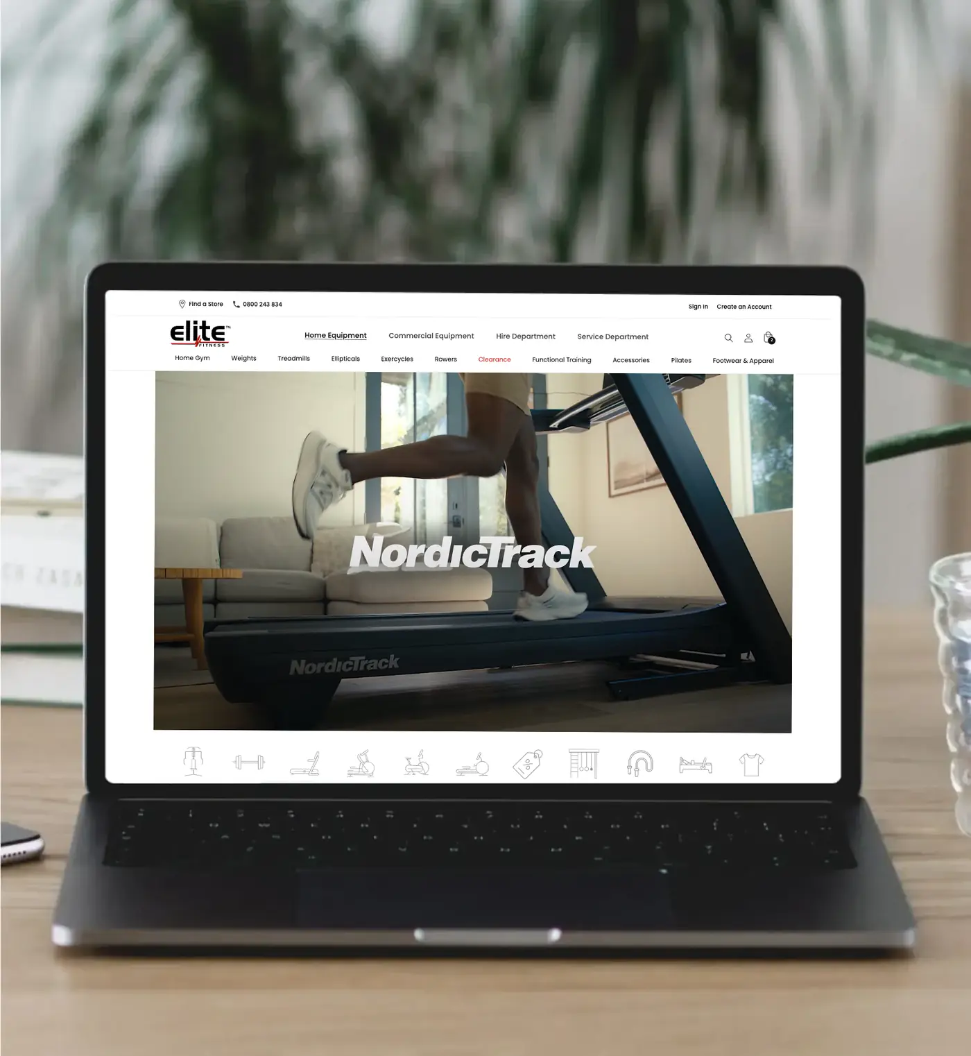 Elite Fitness — fitness equipment eCommerce platform built by Flipmind
